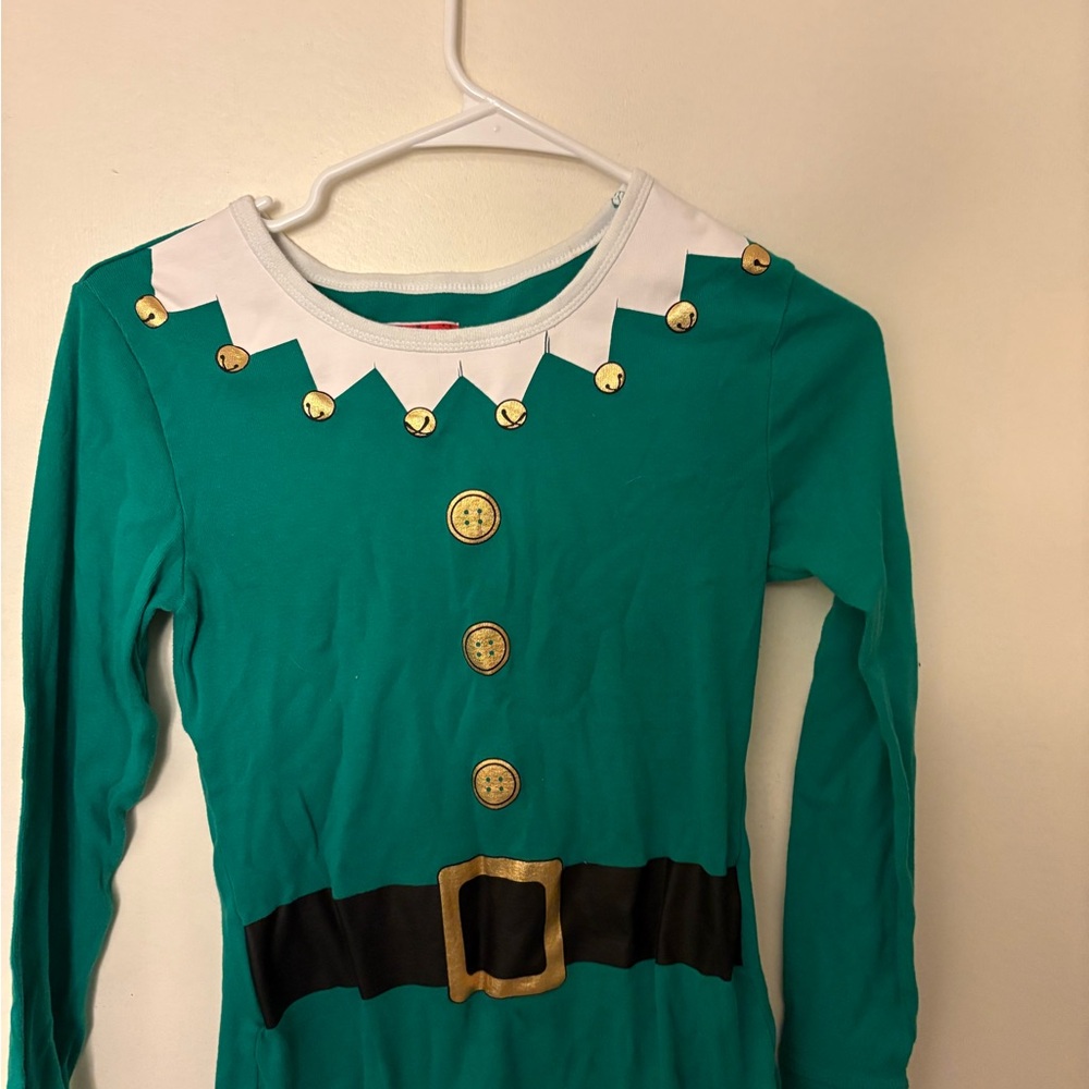 Christmas Holiday Green Elf Pajama Top Women’s Size Small
